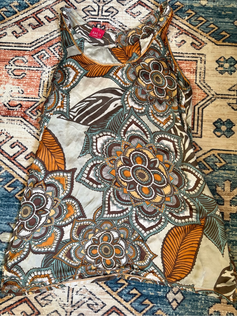 100% silk tank top/tunic